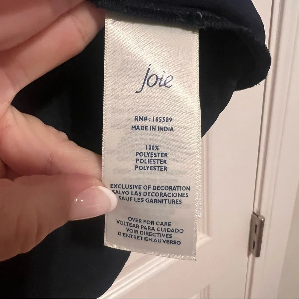 Joie Black and Cream Floral Midi Shift Dress